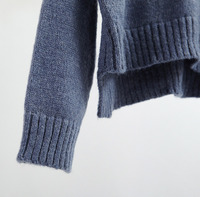 Nouveau design hiver épais 100% laine mode tricoté femmes pull col rond trou de clé pull d'hiver pour les femmes fabriqué en inde