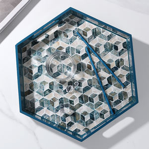 Bandejas de Ramadán más vendidas de alta calidad Bandejas EID Bandejas de servir de nácar Hechas a mano en Vietnam para Arabia - Product Image 4