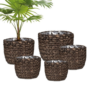 Gran oferta de accesorios de decoración para jardín, macetas de jacinto de agua tejidas a mano, maceta natural. - Product Image 4