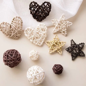 หวายทำด้วยมือจากเวียดนามของตกแต่งผนังหวายธรรมชาติหัวใจสำหรับงานแต่งงานวันครบรอบหรือพื้นที่ภายในที่สะดวกสบาย - Product Image 5