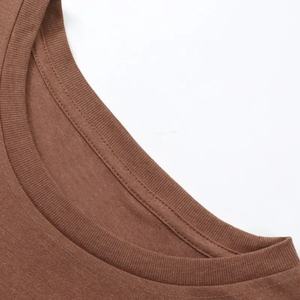 High Quality Round Neck Short Sleeve <b>Slim</b> <b>Fit</b> <b>T</b>-<b>Shirts</b> for Men and <b>Women</b> Solid Color From Vietnam New Arrival - Product Image 3