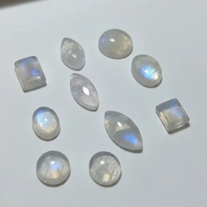 AAA Quality Rainbow Moonstone Smooth Flat Back Pear Shape Gemstone Cabochon for Jewelry <b>Ring</b> Making 13x18mm Loose Stone Bulk - Product Image 3