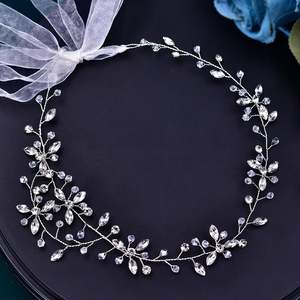 Bridella BHP142 <b>Silver</b> Rhinestone & Crystal Bridal <b>Headband</b> with Comfortable Fit for Weddings Proms & Formal Events - Product Image 1