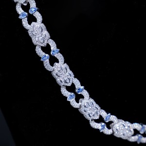 สร้อยคอเงินแท้ 925 ดีไซน์ใหม่ รูปทรงลูกบอล สำหรับผู้ชาย ชุบโรเดียม ประดับเพชรโมอิสซาไนต์ สร้อยคิวบาลิงค์ สไตล์ฮิปฮอป ของขวัญเครื่องประดับ - Product Image 3