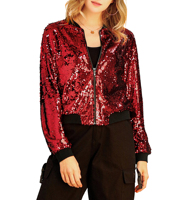 Vente en gros 2025 – Blouson court décontracté noir à sequins pour homme, coupe ample, style baseball, grandes tailles, également disponible pour femme