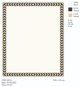 พรมขนสัตว์เทนเซลมือหรูหราทันสมัยเป็นมิตรกับสิ่งแวดล้อมปรับแต่งได้ขนาดกลางบางพื้นที่พรมคุณภาพสูงขอบบั้งทรงเรขาคณิต - Product Image 4