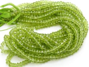 ลูกปัดเพอริดอททรงรอนเดลล์เจียระไนคุณภาพสูง งานแฮนด์เมด ขนาด 5 มม. ยาว 15 นิ้ว หินสีเขียว รับรองโดยผู้ตรวจสอบบุคคลที่สาม - Product Image 5