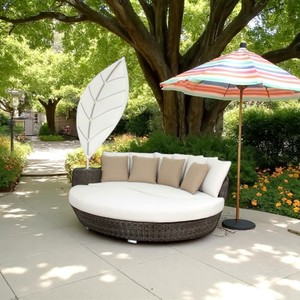 2025ชุดเฟอร์นิเจอร์กลางแจ้งทันสมัยทำจากเวียดนามขายดีที่สุดในสวนโซฟาอลูมิเนียมโครงหวายเตียงอาบแดดโรงแรม - Product Image 1