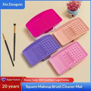 Silicone Square Scrubbing Pad & Board for <b>Makeup</b> Brush Cleaning Beauty Tool with Hand <b>Holder</b>-Home Use - Product Image 2