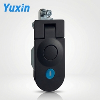 Loquet de panneau à compression industriel Yuxin YX-MS609-1 en alliage de zinc, serrure de cabinet haute sécurité avec 2 clés, finition noir/argent, cache-poussière