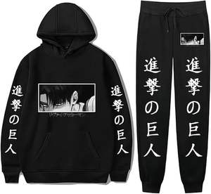 Sweat-shirt de sport XXL de qualité supérieure, Attack Titan, ensemble de survêtement de fitness personnalisé, sweat-shirt décontracté pour homme, ensemble de survêtement de course d'hiver - Product Image 2