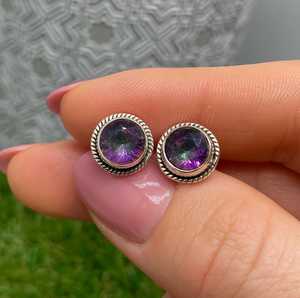 Boucles d'oreilles en topaze mystique, argent sterling 925, topaze naturelle, bijoux fins pour femmes, vente en gros - Product Image 6