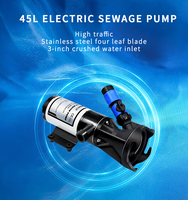 Nouveau paquet mise à niveau RV pompe de macérateur 24V 12GPM pompe à eaux usées auto-amorçante pompe à eaux usées à dégagement rapide pompe à eau noire