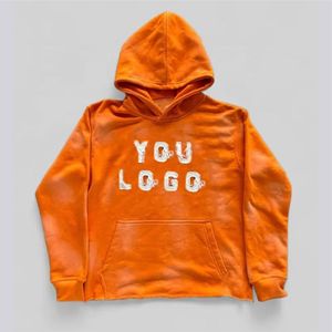 Bordado desgastado lavado con ácido de alta calidad, conjunto de chándal con capucha de diseño de retales de rayas desteñidas al sol fresco con logotipo de impresión 3D - Product Image 1