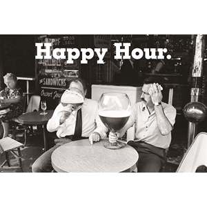 Póster Moderno para Happy Hour Hecho de Papel para Decoración de Pared - Product Image 1