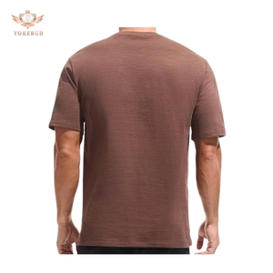 T-shirt en coton pur 100% surdimensionné, personnalisé avec impression, manches courtes, col rond, logo frontal, style mode et formel, disponible en blanc et en tailles plus, vente en gros - Product Image 4