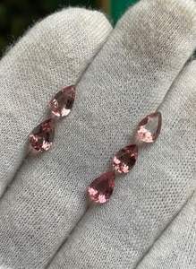 ล็อตทัวร์มาลีนสีชมพูอมส้มธรรมชาติ ล็อตทัวร์มาลีนทรงลูกแพร์เจียระไน - Product Image 3