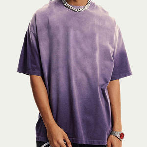 Camisetas de Hombre con Lavado Ácido, 100% Algodón, Cuello Redondo, Hombros Caídos, Secado Rápido, Diseño Único, MOQ Bajo - Product Image 1