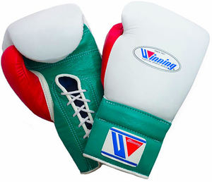 Fabrication de gants de boxe à lacets de haute qualité, sur mesure, design OEM, gants de boxe de compétition fabriqués en cuir véritable - Product Image 1