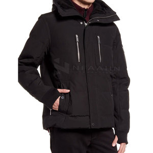 Latest Design Men's Coated Stand Collar Front Logo <b>Yellow</b> Color <b>Puffer</b> <b>Jacket</b> Plus Size Long Sleeves Winter - Product Image 4