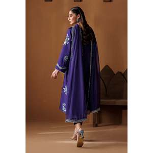 Embroidered Satin <b>Sheesha</b> Silk Fabric PR-1284 - Product Image 2