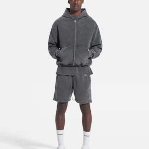 Sweat à capuche zippé en coton personnalisé de haute qualité pour hommes - Product Image 4