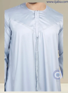 Ropa étnica india de alta calidad de Color gris árabe, bata transpirable para hombres, Thawb Jubba, manga completa, Thobes étnico, venta al por mayor barata - Product Image 3
