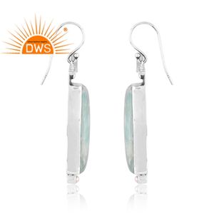 Latest Trending 2026 Fine Sterling <b>Silver</b> Natural Pearl & Amazonite Gemstone <b>Dangle</b> <b>Earring</b> Custom Jewelry Manufacturer - Product Image 3