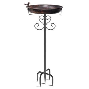 Baño para Pájaros de Metal Artificial de Lujo con Bandeja para Comedero y Bebedero para Decoración de Jardín al Aire Libre - Product Image 5