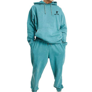 Chándal con lavado ácido para hombre, talla grande, para uso exterior, con logotipo personalizado, último estilo, material duradero, servicio OEM. - Product Image 1