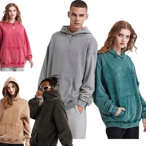 Heavyweight 450 GSM Boxy Blanc Hoodies En Gros 450gsm Polaire Coton Sans Corde - Product Image 4