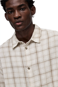 Chemises à carreaux décontractées sur mesure à manches longues en coton Chemises à manches longues surdimensionnées pour hommes - Product Image 6