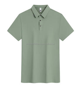 Camiseta Polo de Manga Corta de Seda de Hielo con Logotipo Personalizado, Camiseta de Hombre, Estilo Casual de Negocios, Tejido de Punto de Manga Corta - Product Image 1