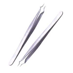 Top Trending Durable Professional Stainless Steel Isolation Eyelash <b>Tweezers</b> Set Fiber Tips Anti-Magnetic Precision <b>Tweezers</b> - Product Image 5