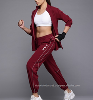 Ensemble de survêtements 2 pièces pour femme, taille plus, écologiques, 100 % coton/polyester, collection automne-hiver, vente en gros
