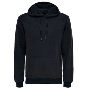 2025 Custom Design Solid Black Color <b>Oversize</b> <b>Men's</b> <b>Hoodies</b> Custom Printed Logo 100% Cotton Fabric Pullover <b>Hoodies</b> <b>For</b> <b>Men</b> - Product Image 1