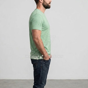 T-shirts pour hommes surdimensionnés avec strass, matière douce et confortable, design élégant et scintillant, idéal pour les looks estivaux. - Product Image 5