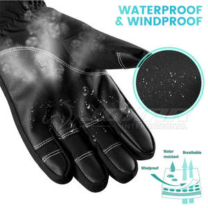 ถุงมือสกีกันหนาวสำหรับผู้ชายถุงมือเล่นสโนว์บอร์ดกันน้ำถุงมือสกีดีไซน์ตามสั่ง - Product Image 3