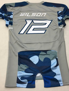 Uniformes de football américain à sublimation personnalisée en polyester 100% Design respirant manches courtes Option grande taille pour la saison estivale - Product Image 5