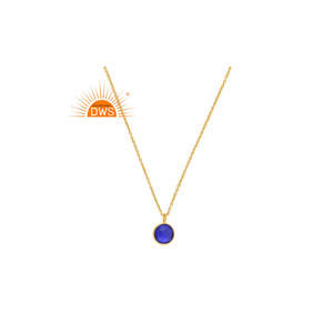 สร้อยคอจี้อัญมณีควอตซ์ชุบทอง18K คู่เงินแท้สำหรับผู้หญิง - Product Image 1