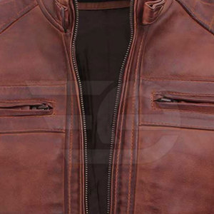 <b>Men</b> <b>Leather</b> <b>Jacket</b> Signature Street Style Outerwear Winter Apparel Durable <b>Leather</b> Clothing Trendy Wear - Product Image 5