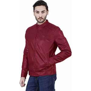 แจ็คเก็ตหนังไบค์เกอร์สีดำคุณภาพสูงสำหรับผู้ชาย แจ็คเก็ตบอมเบอร์ฤดูหนาวตกแต่งกระดุม หนัง PU เกรดพรีเมียม พร้อมแจ็คเก็ตแบบเรียบสำหรับผู้ชาย ขายส่ง - Product Image 5