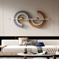 Seni Dinding Logam Abstrak Modern Dekorasi Dinding Logam Kontemporer Patung Dinding Logam Minimalis Panel Seni Dinding Logam Geometris