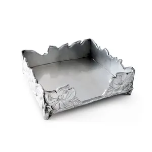 Organisateur de serviettes carrées brodées à la main et anneaux, décoration d'intérieur écologique personnalisable par ZAHID EXPORTS - Product Image 4