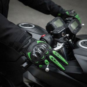 Long Lasting Use Custom Winter Motorcycle Racing Leather <b>Gloves</b> Padded <b>Knuckle</b> Areas Grip Palm Wrist Strap Waterproof - Product Image 4