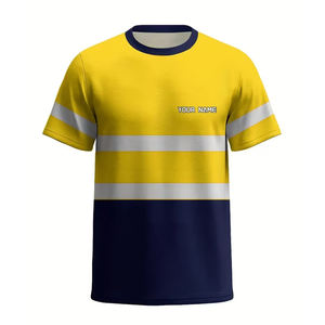 T-shirts de travail à manches courtes à séchage rapide pour les ouvriers du bâtiment, haute visibilité, réfléchissants, vêtements de travail haute visibilité - Product Image 5