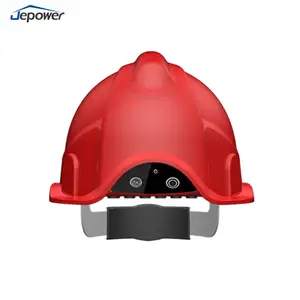 jepower全球定位系统定位发光二极管照明4g智能头盔建筑安全帽高清1080摄像头实时视频查看挖掘