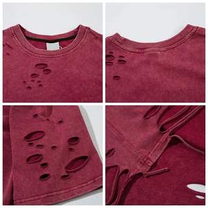 Camiseta holgada estampada para hombre, 100% algodón, venta al por mayor, camiseta de peso pesado, camiseta de gran tamaño en blanco, camiseta de caja Unisex - Product Image 6