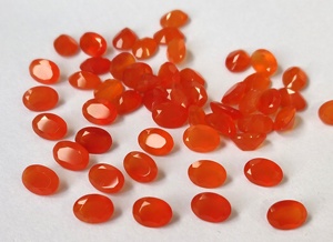 Cornaline orange naturelle coupe ovale 4x6mm à facettes-cornaline orange en vrac de qualité supérieure cornaline orange naturelle - Product Image 6