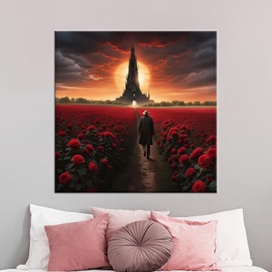 Toile imprimée inspirée de la Dark Tower de Stephen King - Décoration élégante, toile enveloppée - Product Image 1